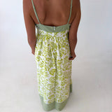 Maggie Floral Print Maxi Dress - Green