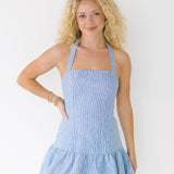 Briar Striped Denim Balloon Dress - Denim