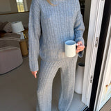 Cable Cozy Matching Set - Grey