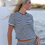 Striped Short Sleeve Top