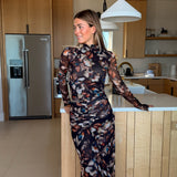 Joslyn Maxi Dress - Brown/Black