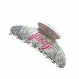Fancy Claw Clip - White Camo