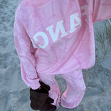 Fancy Oversized Fleece Mockneck - Pink Camo (PREORDER)