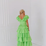 Chesney Ruffle Skirt Set - Green