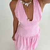 Tori Halter Neck Maxi Dress - Pink