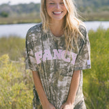 Fancy Oversized Embroidered Tee - Camo (PREORDER)