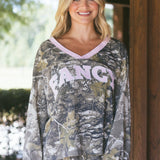 Fancy V-Neck Long Sleeve - Camo (PREORDER)