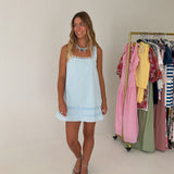 Manning Swing Mini Dress - Baby Blue