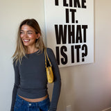 Madi Long Sleeve Top - Dark Grey