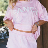 Fancy Button Shorts - Pink Camo