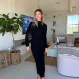 Kelli Mockneck Sweater Maxi Dress - Black