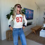 87 Varsity Long Sleeve Top - Ivory