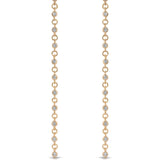 Dainty Linear Crystal Earrings: Clear Crystal with 18k Gold Plating