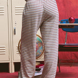 Essential Striped Comfort Pants - Garnet and Gold