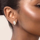 Crystal Luxe Mini Studs: Clear Crystal with 18k Gold Plating / One Size