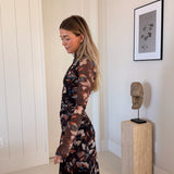 Joslyn Maxi Dress - Brown/Black