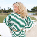 Fancy Striped Shorts - Green/White