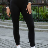 Double Layer Leggings - Black