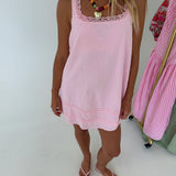 Valorie Swing Mini Dress - Baby Pink