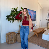 Vivi High Rise Wide Leg Jeans - Medium Wash