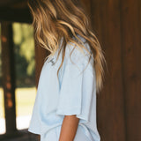 Fancy Waffle Short Sleeve - Glacier