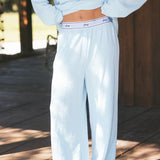 Fancy Waffle Knit Pants - Glacier