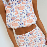 Game Day Mini Skirt Set- Purple/Orange