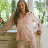 Pajama Set - Garden Pink and Green Plaid
