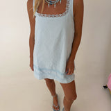 Manning Swing Mini Dress - Baby Blue