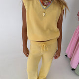 Nicola Knit Pants - Lt Yellow