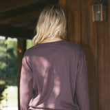 Fancy Buttoned Waffle Long Sleeve - Chocolate