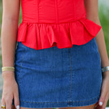 Veronica Mini Skirt - Denim