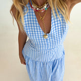 Madi Halter Neck Maxi Dress - Lt.Blue