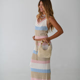 Sydney Cowl Neck Top - Natural Multi