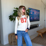 87 Varsity Long Sleeve Top - Ivory