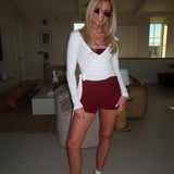 Fancy Wrap Top - White