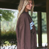 Fancy Oversized Fleece Mockneck - Chocolate (PREORDER 3 WEEKS)
