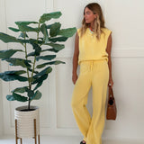 Nicola Knit Pants - Lt Yellow