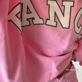 Fancy Oversized Mockneck - Par Pink/Green Outline