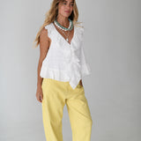 Ken Ruffled Top - Ivory