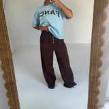 Fancy Button Pants - Chocolate