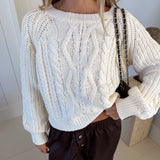 Connie Cable Knit Sweater - Cream