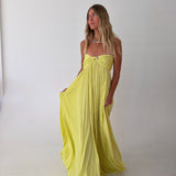 Presley Strapless Maxi Dress - Lemon Lime