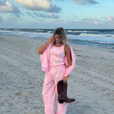 Fancy Fleece Lined Sweatpants - Pink Camo