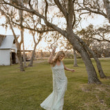 Thea Overlay Sequin Chiffon Maxi Dress - Sage