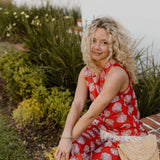 Adela Feather Pant Set - Red Shells