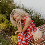 Adela Feather Pant Set - Red Shells