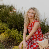 Adela Feather Pant Set - Red Shells