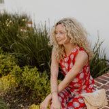 Adela Feather Pant Set - Red Shells