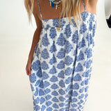Paisley Flowy Maxi Dress - Blue